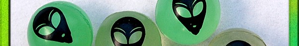 Alien high bounce glow in the dark balls