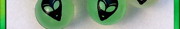 Alien high bounce glow in the dark balls