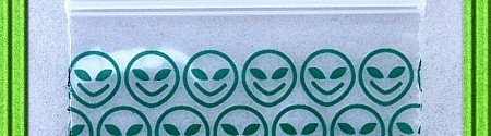 Alien plastic zip bags