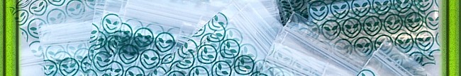 Alien plastic zip bags