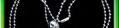 Alien rockstar pendant on ball chain