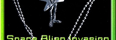 Alien rockstar pendant on ball chain