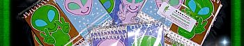 Alien spiral bound note pads