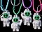 Alien spaceman carabiner key chain