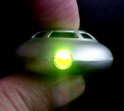 Alien UFO key chain with working light